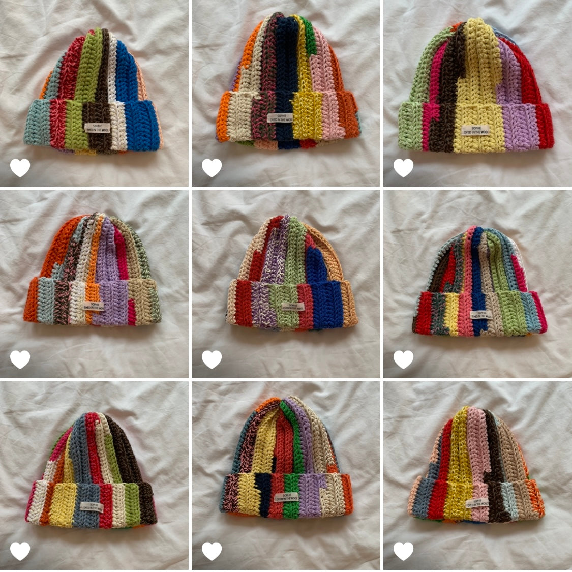 PREORDER rainbow beanie