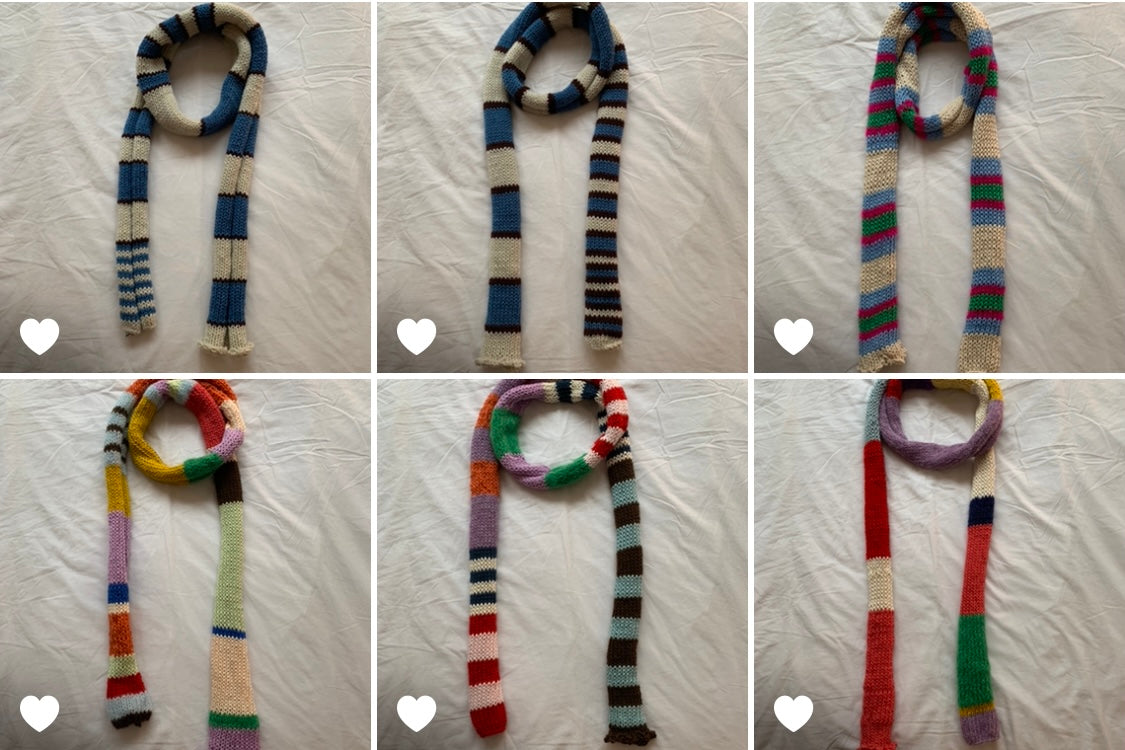 PREORDER rainbow mohair scarf