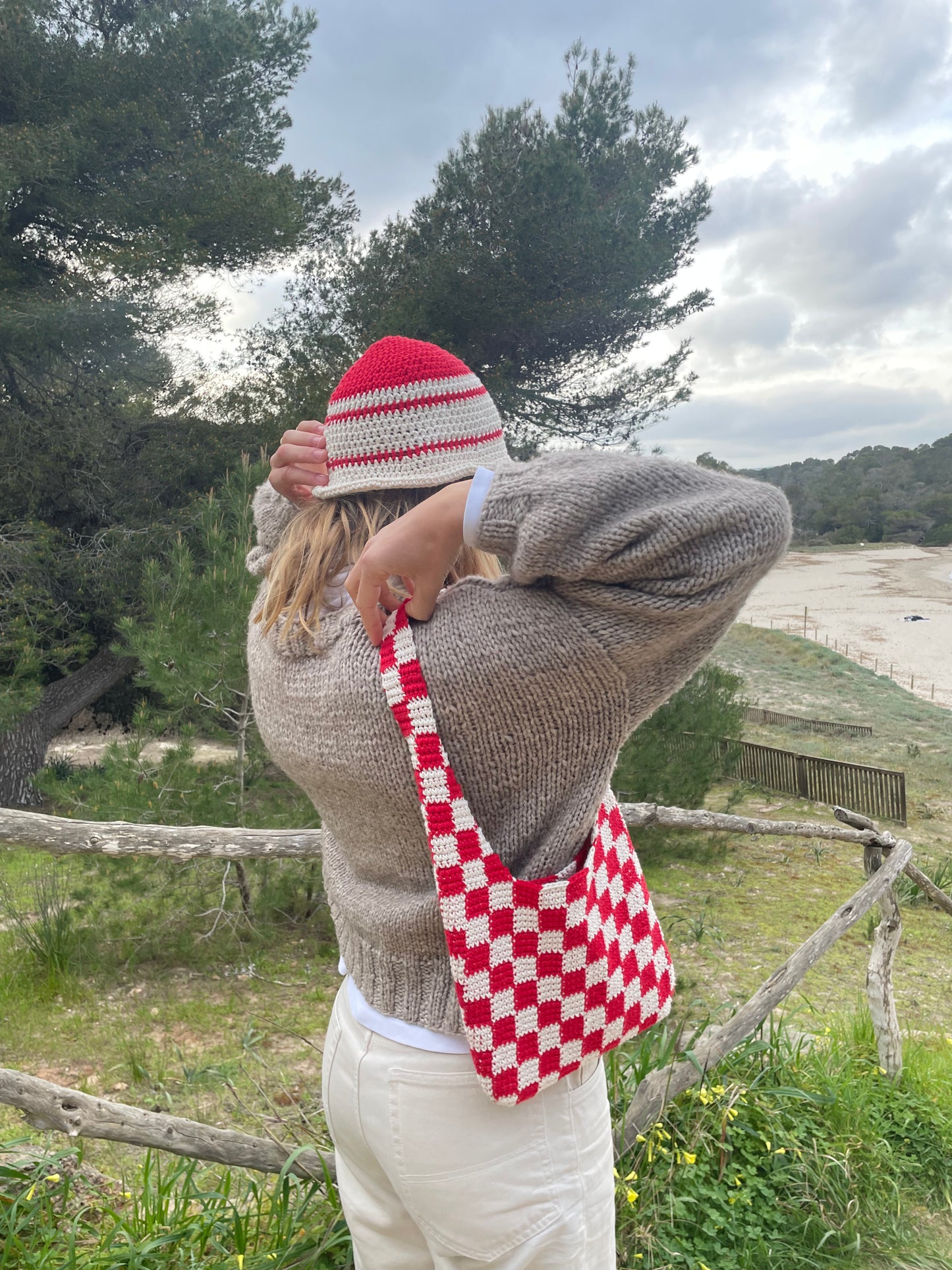 chess checkered bag