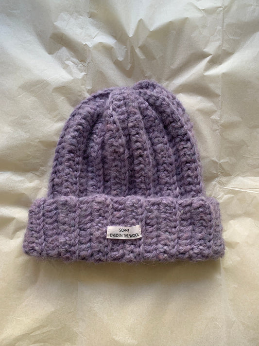 lilac beanie