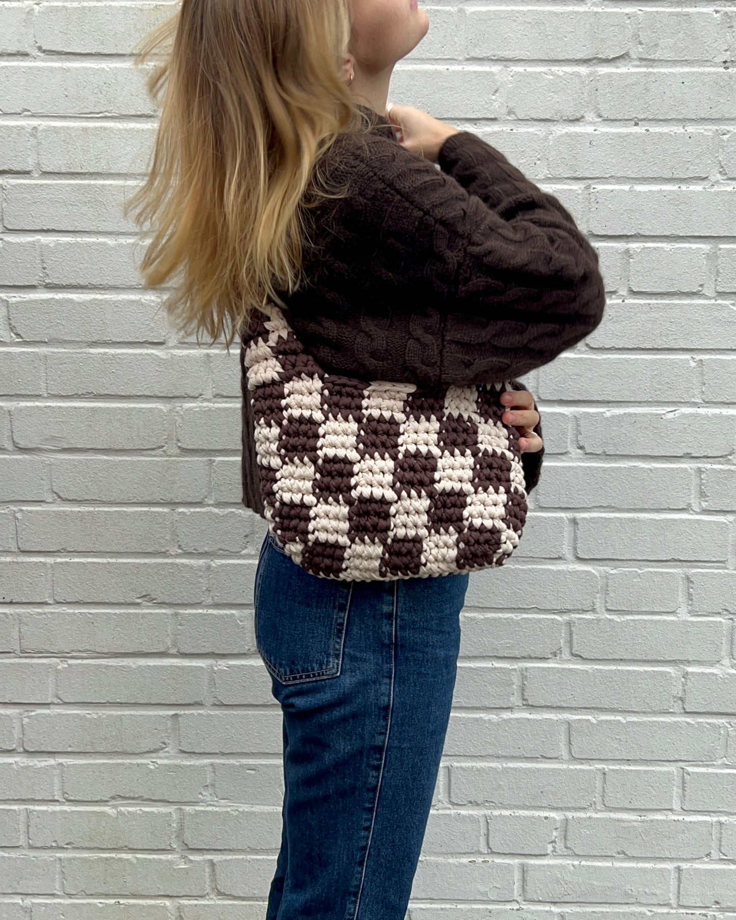 chess checkered bag