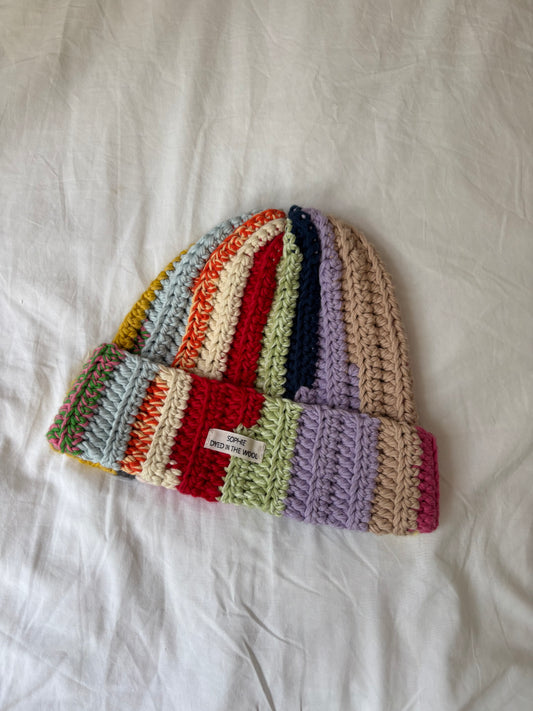 rainbow beanie