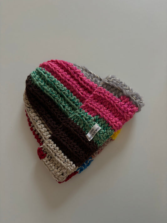 wool rainbow beanie