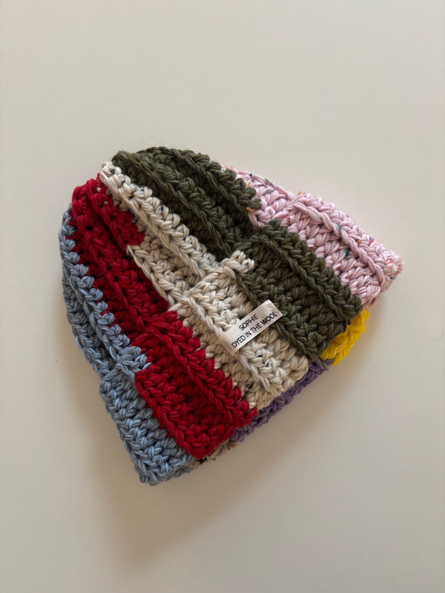 wool rainbow beanie